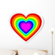 Rainbow Heart Sticker Wall Mural
