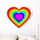 Rainbow Heart Sticker Wall Mural