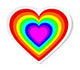 Rainbow Heart Sticker Wall Mural