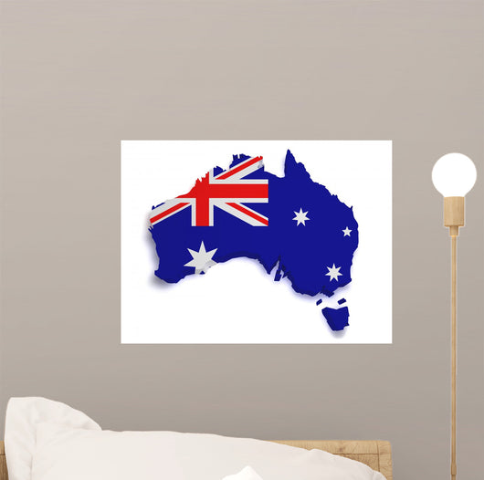 Australia Flag Map Wall Decal