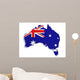 Australia Flag Map Wall Decal