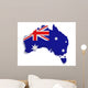 Australia Flag Map Wall Decal