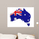 Australia Flag Map Wall Decal