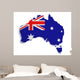 Australia Flag Map Wall Decal