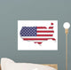 Usa Flag Map Wall Decal