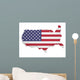Usa Flag Map Wall Decal