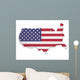 Usa Flag Map Wall Decal