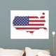 Usa Flag Map Wall Decal