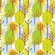 Seamless Pattern Trees Wall Decal