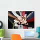 Happy Teenage Group with Wall Mural