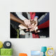 Happy Teenage Group with Wall Mural