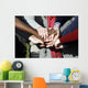 Happy Teenage Group with Wall Mural