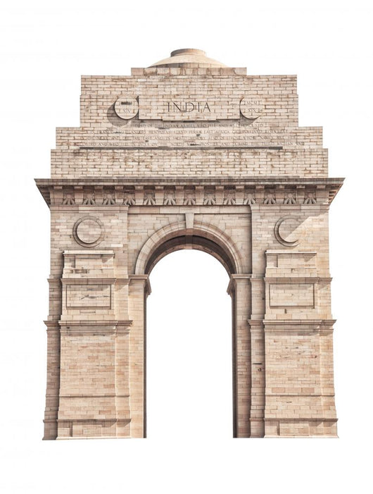 India Gate White Wall Decal