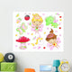 Cute Fairy Princess Flowers Bug and Animal Wall Decal