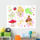 Cute Fairy Princess Flowers Bug and Animal Wall Decal
