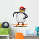 Penguin Skateboard Wall Decal