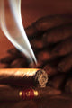 Burning Cuban Cigar