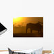 African Elephant at Sunrise Wall Mural