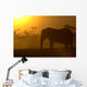 African Elephant at Sunrise Wall Mural