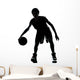 Basketball Player Silhouette Wall Mural