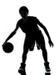 Basketball Player Silhouette Wall Mural