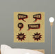 Vintage print speech bubbles words 02 Wall Decal