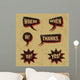 Vintage print speech bubbles words 02 Wall Decal
