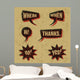 Vintage print speech bubbles words 02 Wall Decal