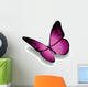 Violet Butterfly White Wall Decal
