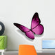 Violet Butterfly White Wall Decal