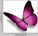 Violet Butterfly White Wall Decal