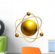 Nuclear Symbol Gold Wall Decal