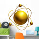 nuclear symbol in gold Wall Decal