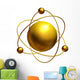 nuclear symbol in gold Wall Decal