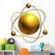 nuclear symbol in gold Wall Decal