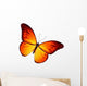 Orange Butterfly White Wall Decal
