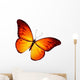 Orange Butterfly White Wall Decal