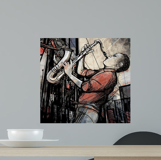Saxophone Player Street Night