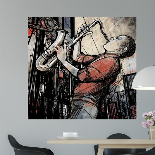 Saxophone Player Street Night