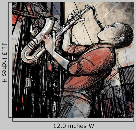Saxophone Player Street Night