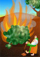 Moses and Burning Bush Wall Mural