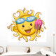 Sun Holding a Popsicle Wall Decal