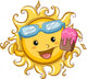 Sun Holding a Popsicle Wall Decal