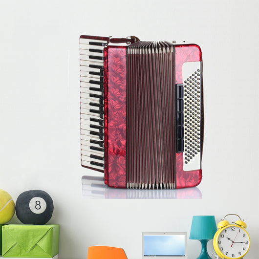 Retro Accordion White Wall Decal