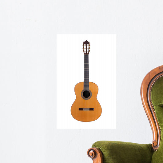 acoustic guitar on white background Wall Mural