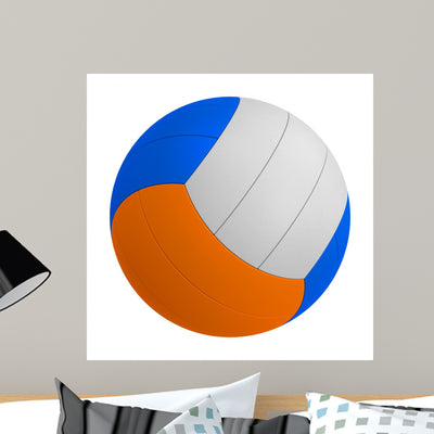 Der Volleyball Wall Decal shown on a wall