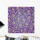 Gold and Purple Swirls Illustration Wall Decal