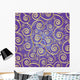 Gold and Purple Swirls Illustration Wall Decal