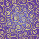 Gold and Purple Swirls Illustration Wall Decal