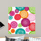 Seamless Flower Retro Pattern Wall Decal